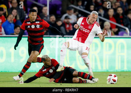 ORLANDO, 10-01-2019 , Orlando City Stadium, Noa Lang durante la Florida Cup gioco Ajax - Flamengo . Foto Stock