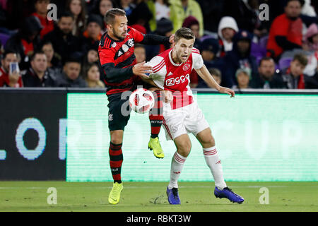 ORLANDO, 10-01-2019 , Orlando City Stadium, Joel Veltman durante la Florida Cup gioco Ajax - Flamengo 2-2 Foto Stock