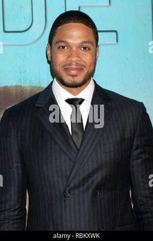 Los Angeles, CA, Stati Uniti d'America. Decimo gen, 2019. Ray Fisher presso gli arrivi per vero detective stagione tre Premiere, DGA New York Theatre, Los Angeles, CA 10 gennaio 2019. Credito: Priscilla concedere/Everett raccolta/Alamy Live News Foto Stock