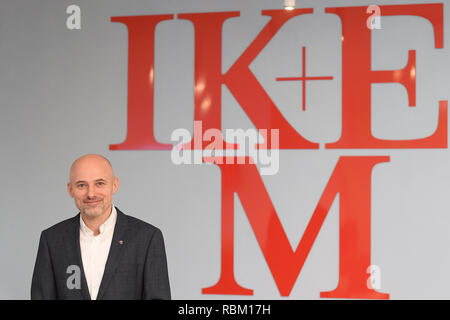 Praga, Repubblica Ceca. Xi gen, 2019. Michal Stiborek, direttore dell'Istituto di Medicina Clinica e Sperimentale (IKEM), pone durante una intervista per la Repubblica ceca News Agency (CTK), a Praga, nella Repubblica ceca il 11 gennaio 2019. Credito: Ondrej Deml/CTK foto/Alamy Live News Foto Stock