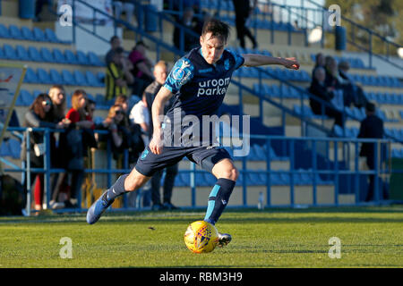 ALBUFEIRA ALGARVE , , Stadium Estadio da Nora , 11-01-2019 , Vitesse - Livingston amichevole , calcetto , olandese Eredivisie stagione 2018 - 2019 . Vitesse player Vyacheslav Karavaev sulla palla durante il gioco Vitesse - Livingston . Foto Stock