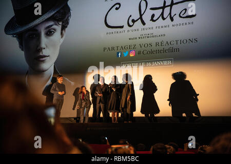 Parigi, Francia. 10 gen 2019. Premiere di Colette, Gaumont Champ-Elysées. Credito: Stanislas Favre d'Echallens/Alamy Live News Foto Stock