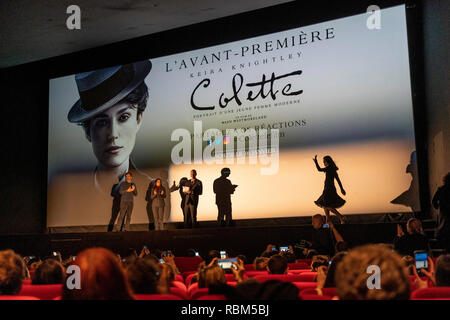 Parigi, Francia. 10 gen 2019. Premiere di Colette, Gaumont Champ-Elysées. Credito: Stanislas Favre d'Echallens/Alamy Live News Foto Stock