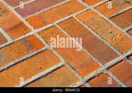 Rosso mattone parete sfondo texture Foto Stock