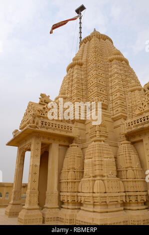 Amar Sagar tempio Jain, Lodurva, Jaisalmer, Rajasthan, India, Asia Foto Stock