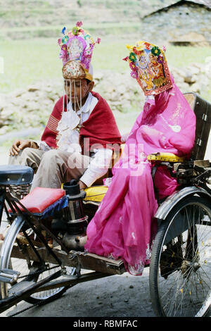 Bambino matrimonio nel villaggio, Almora, Uttar Pradesh, India, Asia Foto Stock