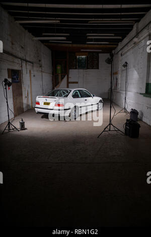 E36 forma BMW M3 berlina sportiva Foto Stock