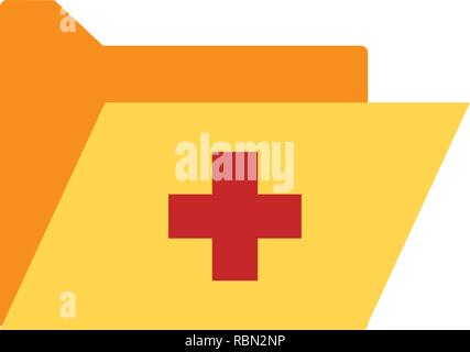 Vector Medical icona cartella Illustrazione Vettoriale