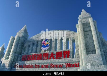 Harbin Ice Festival Foto Stock