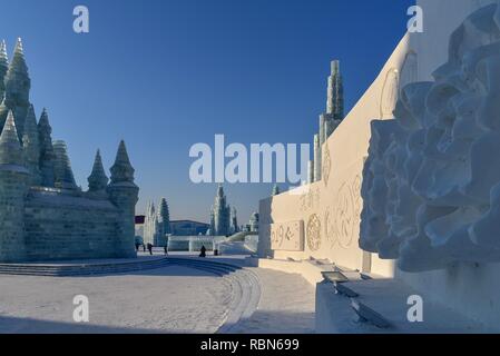 Harbin Ice Festival 2019 Foto Stock