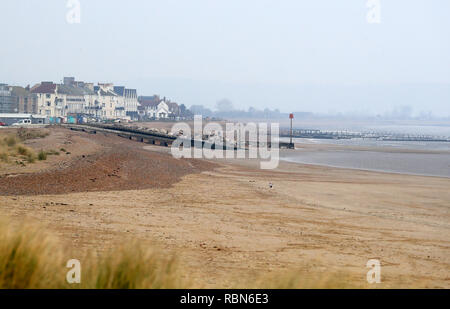 Spiaggia Greatstone nel Kent. Foto Stock