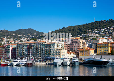 Port Lympia di Nizza, Francia Foto Stock