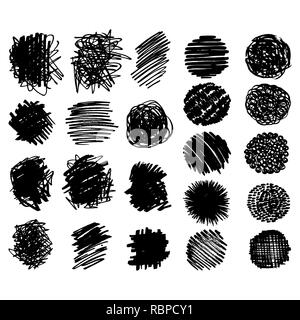 Gli sfondi e le texture disegnate da penne, pennarelli e camicie per design designer cartoline. Illustrazione Vettoriale