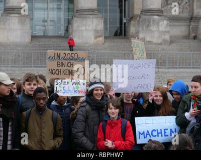 "FridaysForFuture' Berlino protesta 14-12-2018 20. Foto Stock