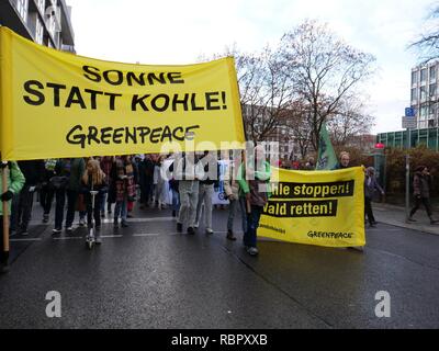 'Tempo machen beim Kohleausstieg la dimostrazione di Berlino 01-12-2018 43. Foto Stock