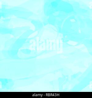 Acquerello blu sfondo astratto. Nuvole, cielo, le onde del mare. Modello di colore. Illustrazione Vettoriale. Illustrazione Vettoriale