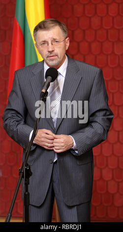 Varsavia, Mazovia / Polonia - 2006/07/27: Gediminas KIRKILAS - Lituania il Primo Ministro durante il diplomatico ufficiale visita in Polonia Foto Stock