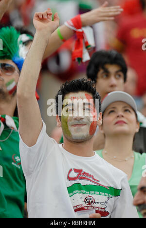 FIFA WM Stadion Frankfurt Germania, 17.06.2006, fifa, Coppa del Mondo Germania 2006 Portogallo vs Iran --- Fan Iran Foto Stock