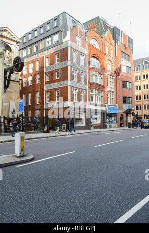 Ex HQ di domenica Post, del popolo, amico del popolo ufficiale e Dundee Courier edificio sul Fleet Street, Londra, Regno Unito Foto Stock