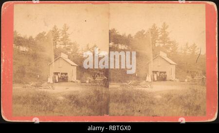 -Gruppo di 9 Stereografia viste di carrelli, Stagecoaches, e carri- Foto Stock