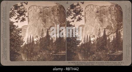 -Gruppo di 23 Stereografia vedute della valle di Yosemite alloggiato in originario editore della scatola- Foto Stock