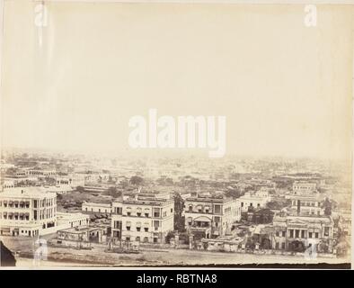 -Vista della città dalla Ochterlony monumento, Calcutta- Foto Stock