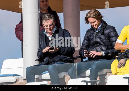 Marbella, Spagna. Xii gen, 2019. MARBELLA - 12-01-2019, olandese Eredivisie calcio stagione 2018/2019. Martin van Geel e Jan de Jong sul standsduring match Feyenoord - Karlsruher SC. Credito: Pro scatti/Alamy Live News Foto Stock