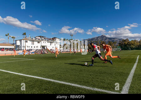 Marbella, Spagna. Xii gen, 2019. MARBELLA - 12-01-2019, olandese Eredivisie calcio stagione 2018/2019. Panoramica durante la partita Feyenoord - Karlsruher SC. Credito: Pro scatti/Alamy Live News Foto Stock
