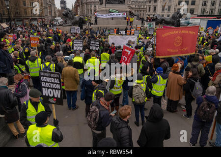 giubbotto giallo protesta londra Foto Stock