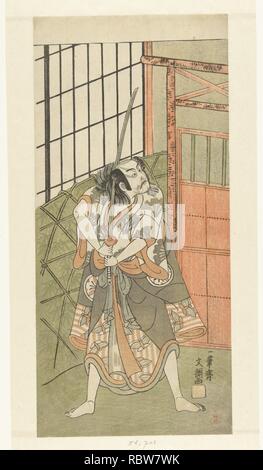 20150129090227!Acteur Matsumoto Koshiro III in de rol van Soga no Goro-Rijksmuseum RP-P-1956-703. Foto Stock