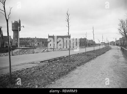 Aanleg en verbeteren van wegen. Winschoten, Bestanddeelnr 192-0987. Foto Stock