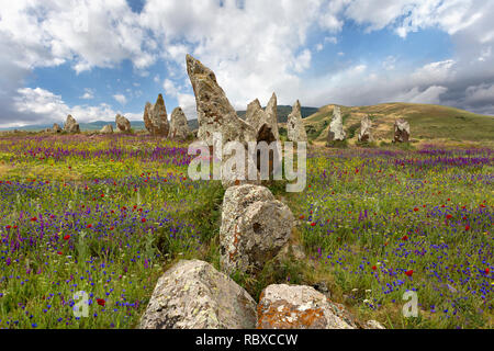 Zorats Karer o Karahunj noto come pietra armeno henge Foto Stock