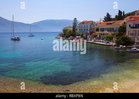 Fiskardo, nord di Cefalonia, Grecia Foto Stock