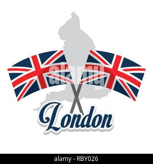 I punti di riferimento di Londra design Illustrazione Vettoriale