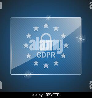 Dati generali del regolamento di protezione (PILR). Illustrazione Vettoriale. Il PILR simbolo Illustrazione Vettoriale