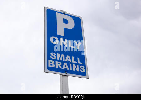 Segnale di stazionamento . segnale di parcheggio riservato per determinate categorie Foto Stock