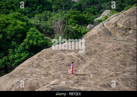 Gruppo di Monumenti a Mahabalipuram Foto Stock