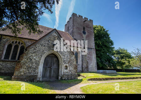 Chiesa di Santa Maria, Singleton vicino a Chichester, West Sussex, Regno Unito Foto Stock