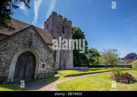 Chiesa di Santa Maria, Singleton vicino a Chichester, West Sussex, Regno Unito Foto Stock