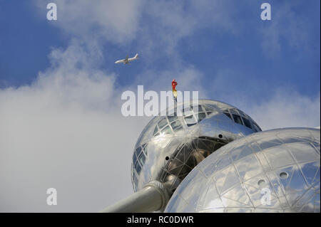 Atomium Heyselpark im, Expo '58, Brüssel, Belgien, Europa | Atomium in Heysel Park, Expo '58, Bruxelles, Europa fiera mondiale Foto Stock