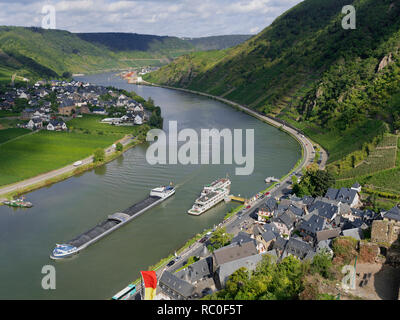 Beilstein an der Mosel, Landkreis Cochem-Zell Renania-Palatinato, Deutschland, Europa | Beilstein presso il fiume Moselle, distretto Cochem-Zell, Renania Foto Stock