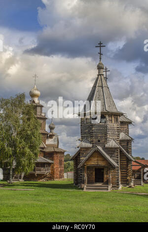 Russo antica chiesa in legno Foto Stock