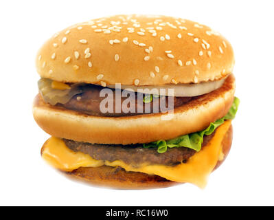 Stock Foto Big burger con carne e verdure Foto Stock