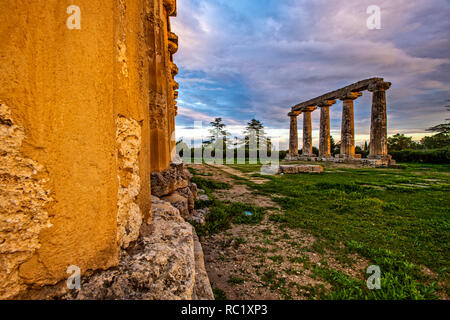 Italia Basilicata Metaponto Tavole Palatine o tempio di Hera Foto Stock