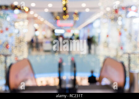 Immagine sfocata di un centro commerciale Foto Stock