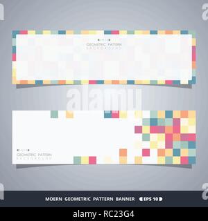 Abstract colorati banner cubo del moderno concetto di decorazione. EPS vettoriali10 Illustrazione Vettoriale