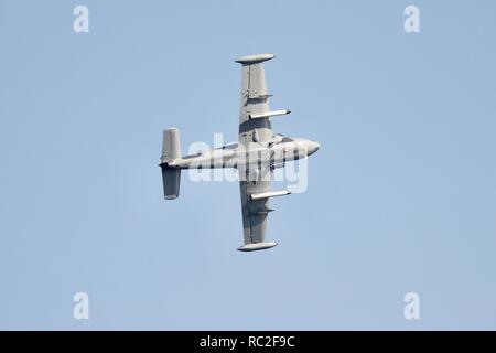 BAC 167 Strikemaster effettuando al 2018 Bournemouth Air Festival Foto Stock