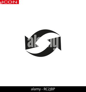 Cerchio icona a forma di freccia relativi a aggiorna, ricaricare o ripetere - Vettore Illustrazione Vettoriale
