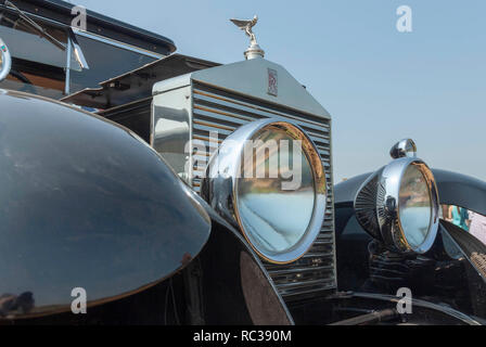 Dettaglio di vintage Rolls-Royce Phantom mi auto a Preston Rally a vapore Foto Stock