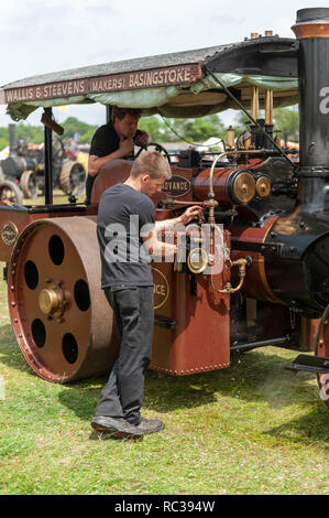 Motore di trazione dettaglio. Preston Rally a vapore. Foto Stock